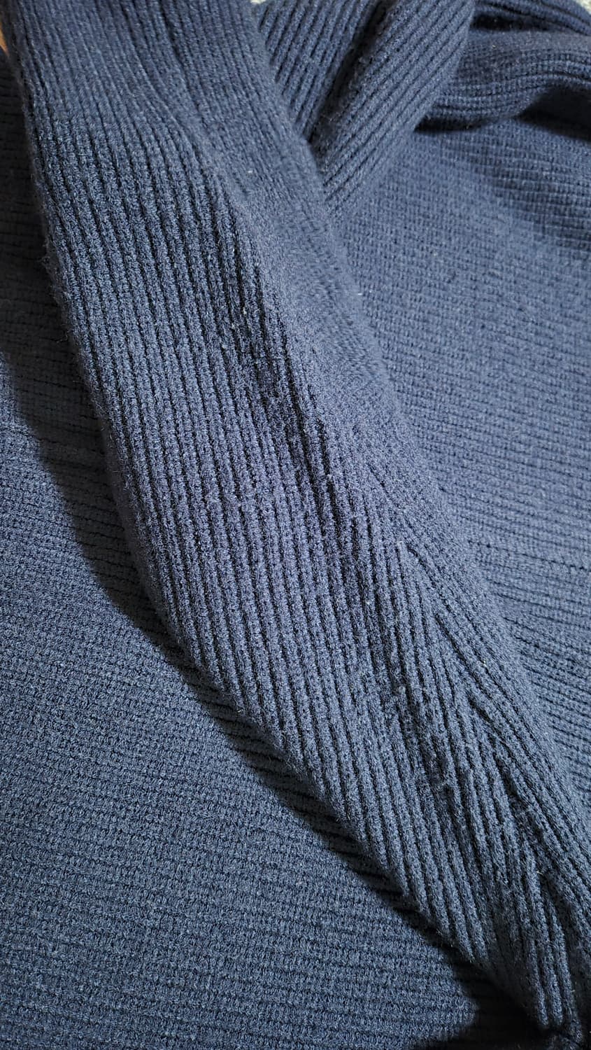 수아레 하찌 카라 집업 니트 M 네이비 상품이미지6