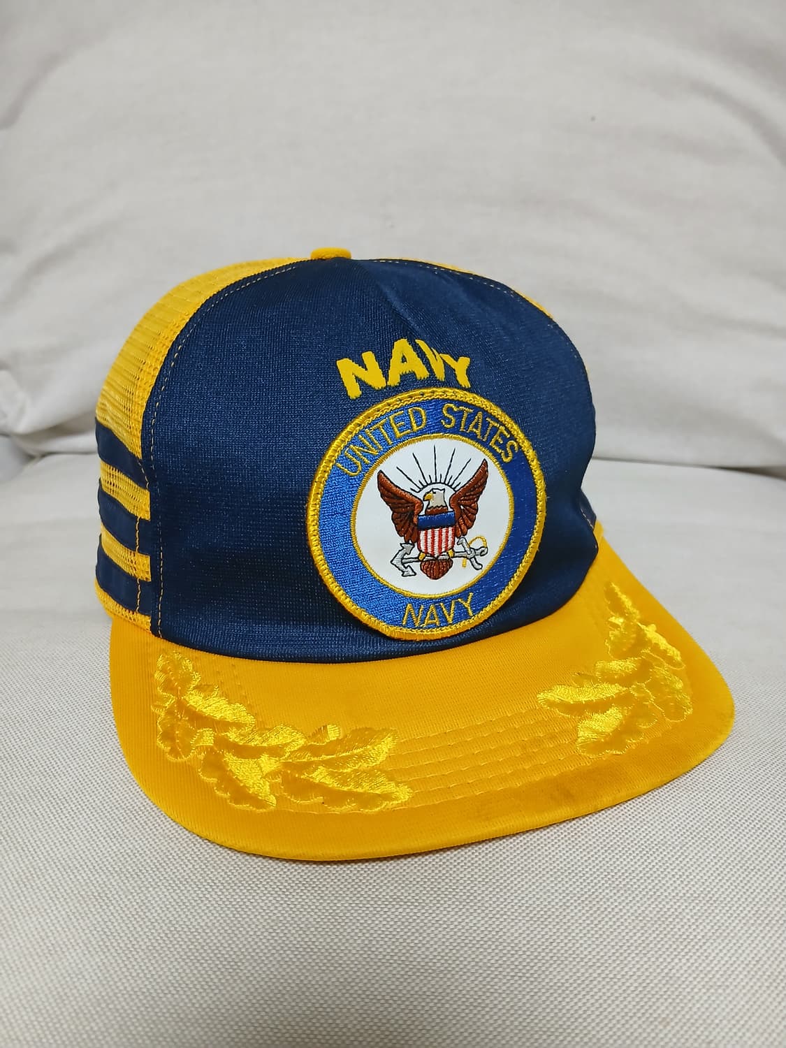빈티지 US NAVY 월계수 자수  mash cap 상품이미지1