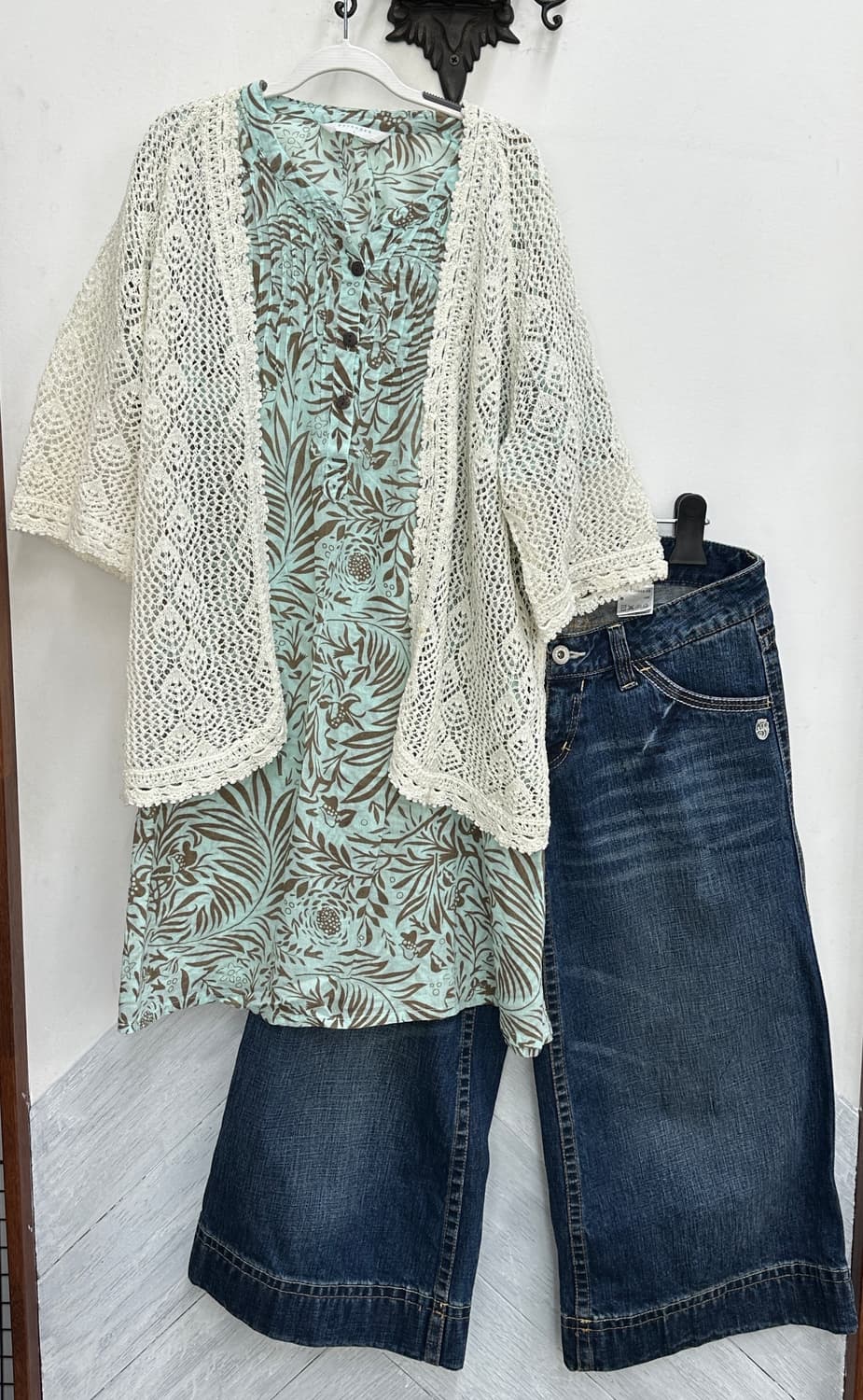 🫧하구미의 에스닉 너드걸 코디세트🫧크로셰 모리걸 7부 블라우스  상품이미지2