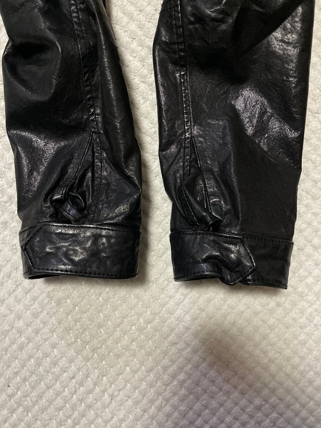 광희시장 웨스턴 무드 램스킨 양가죽 포켓 레더 자켓 다크 브라운 상품이미지7