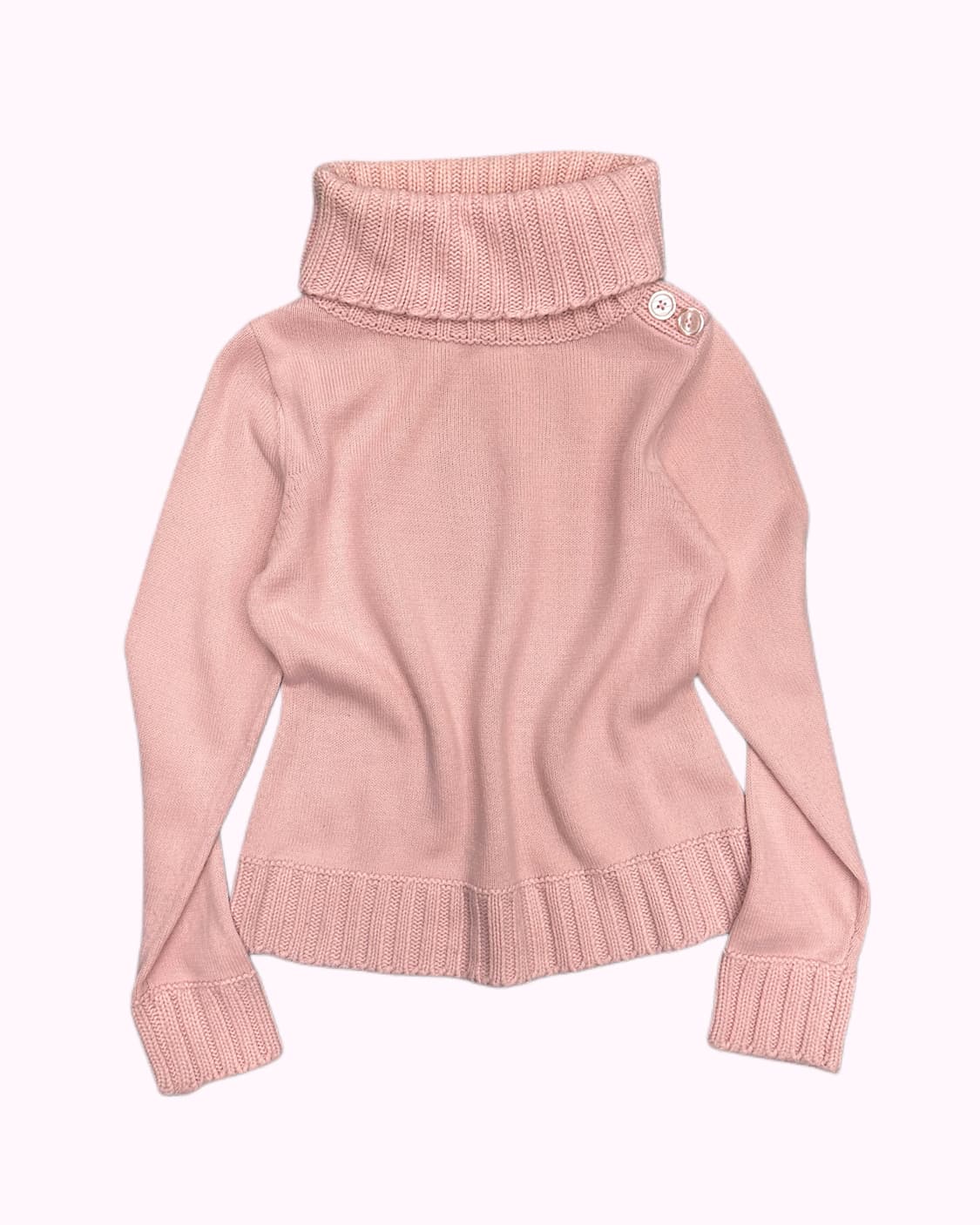 pink button turtle-neck knit 상품이미지1