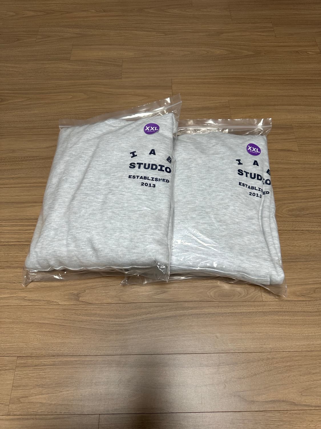 아이앱 스튜디오 25 후드 라이트 그레이 네이비 XXL 2XL 상품이미지2