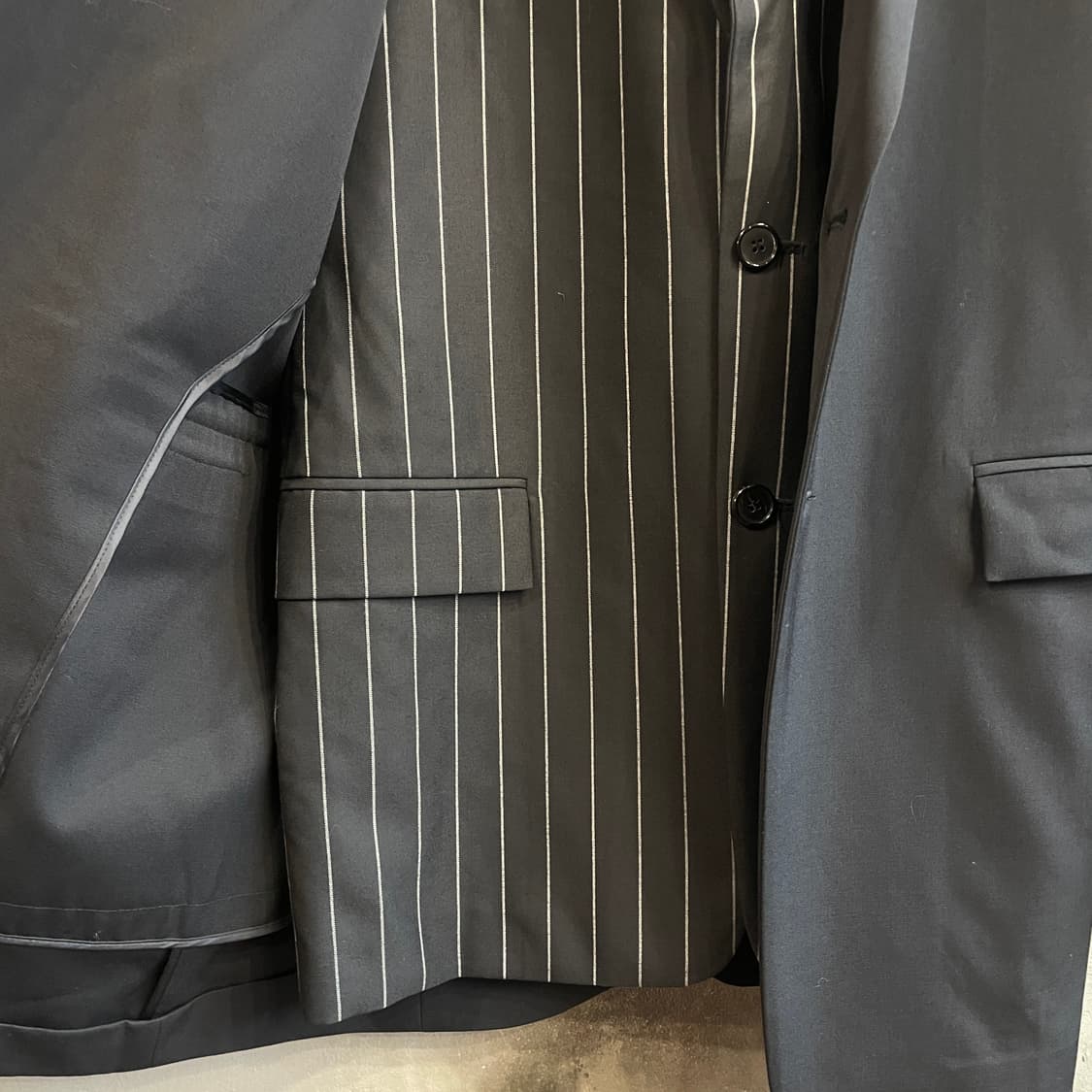 준지 핀스트라이프 레이어드 테일러드 자켓 상품이미지5