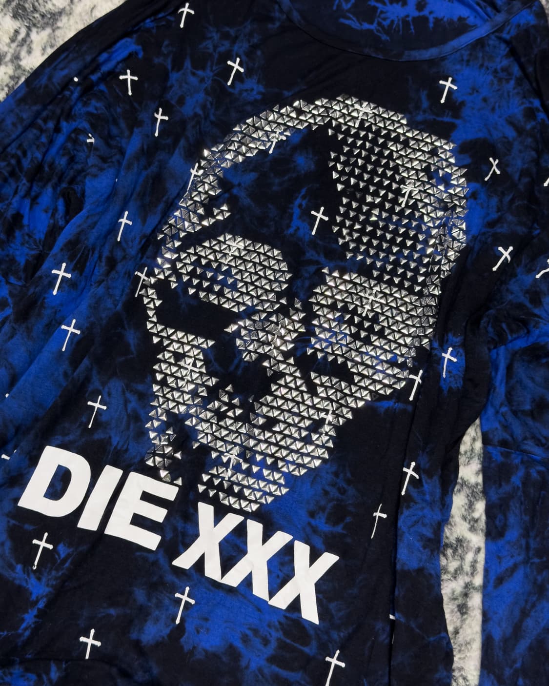 {UNKNOWN} Tie-Dye Hot Fix Skull L/S Tee  상품이미지7