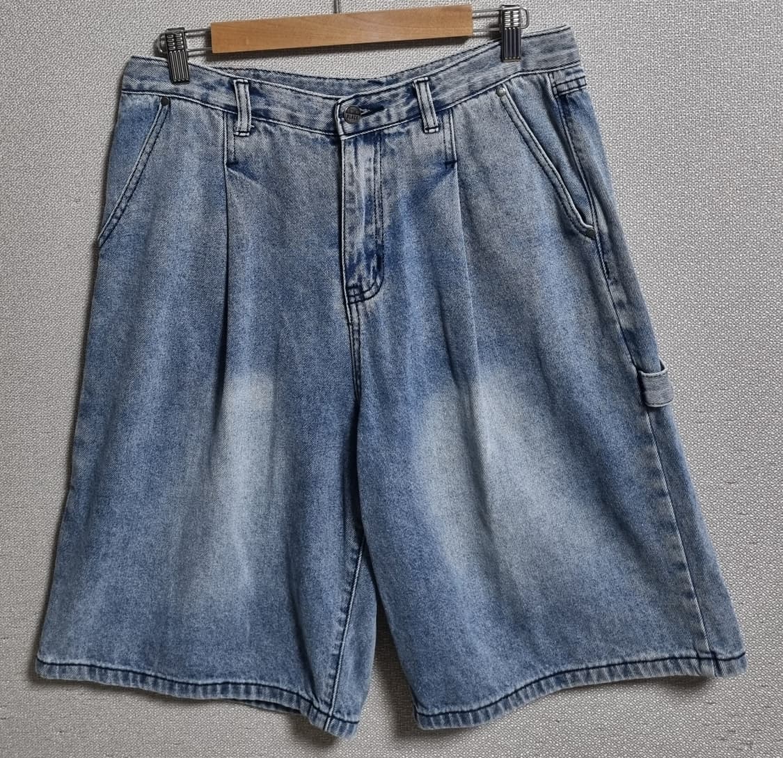 29) 디미트리블랙 와이드 데님 반바지 상품이미지1