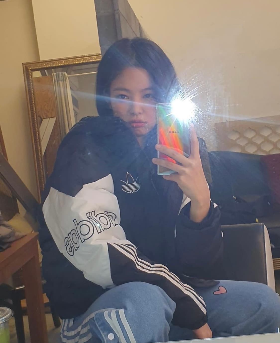 아디다스 파이어버드 제니 후드 패딩 상품이미지2