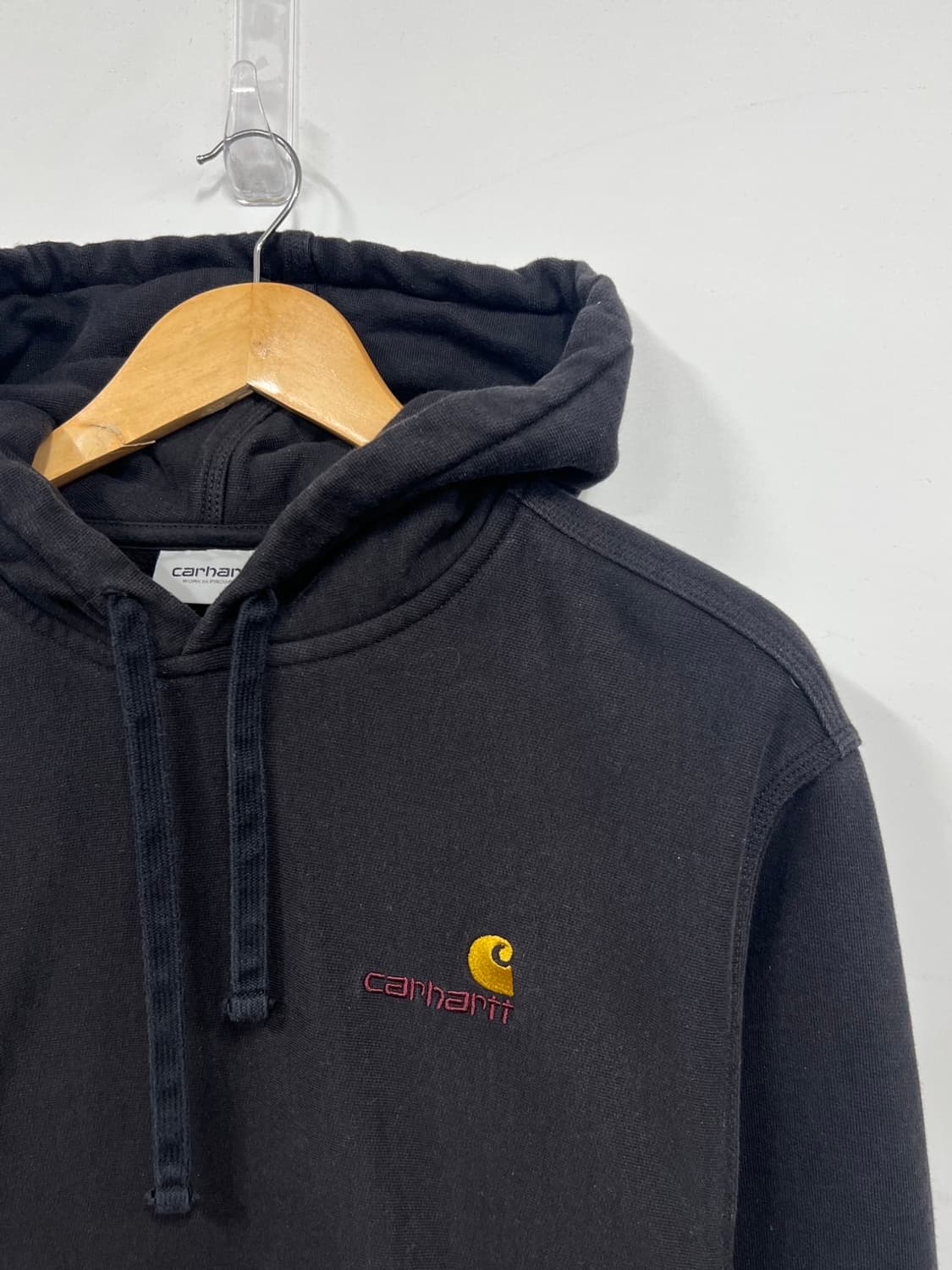 칼하트wip 아메리칸 스크립트 풀오버 기모 후드티 상품이미지2