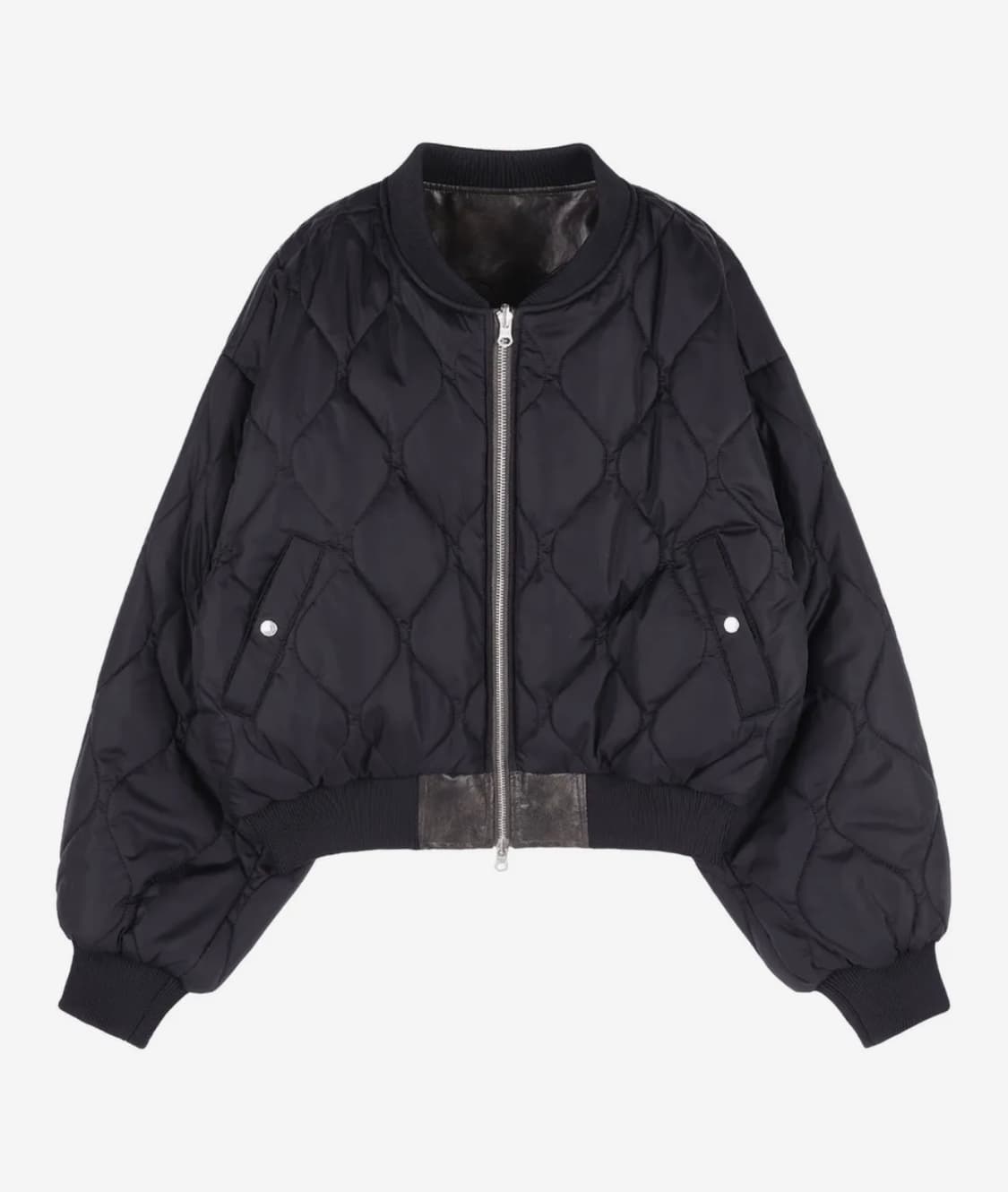 팬시클럽 퀄팅 리버시블 엠보 점퍼 (블랙)  상품이미지3