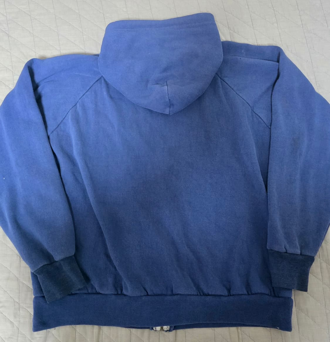 [L] 70-80s 빈티지 우드랜드 써멀 더블페이스 트래쉬드 후드집업 상품이미지5