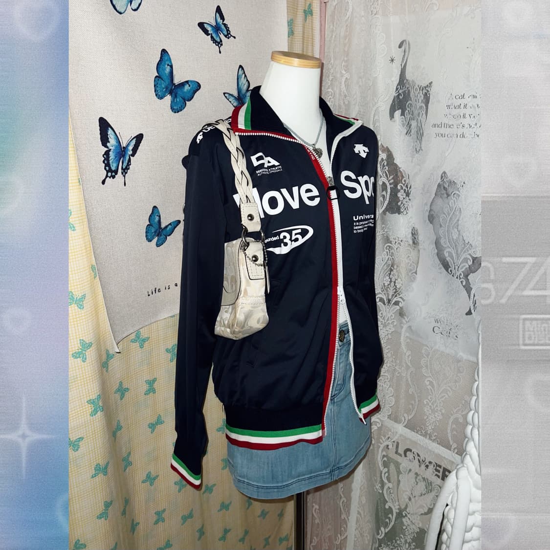 데상트 바이커 무드 투웨이 집업 상품이미지6