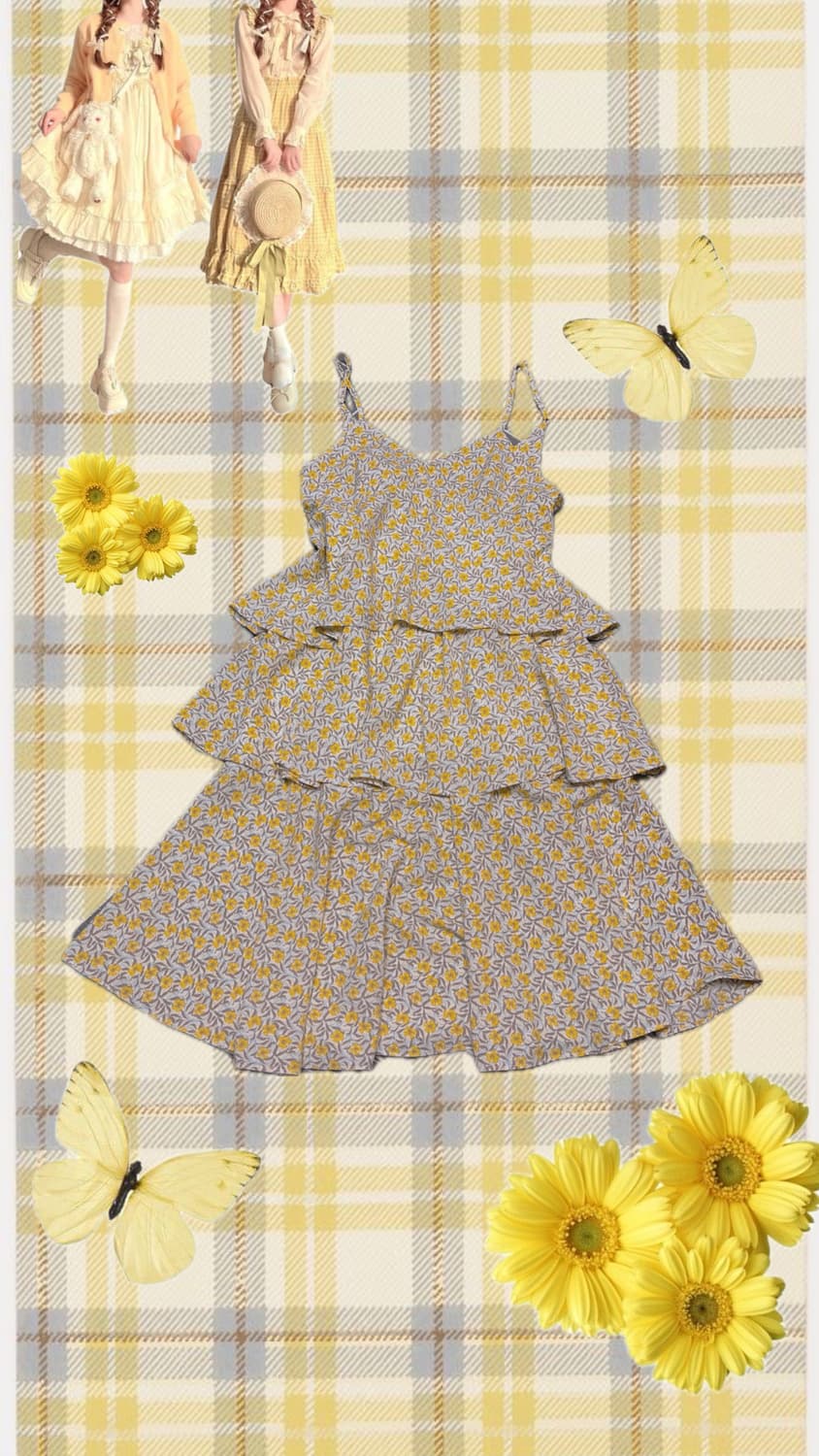 대대장🌼모리걸 러블리 히메갸루 롱 나시 원피스 캉캉 프릴 리본 상품이미지1