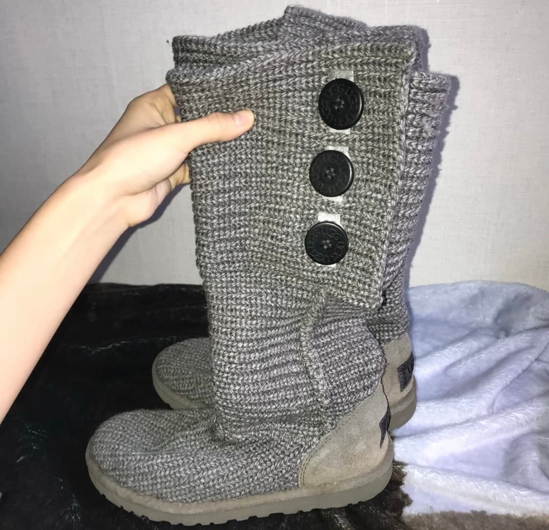 Ugg cardy knit boots grey 어그 카디 니트 부츠 상품이미지2