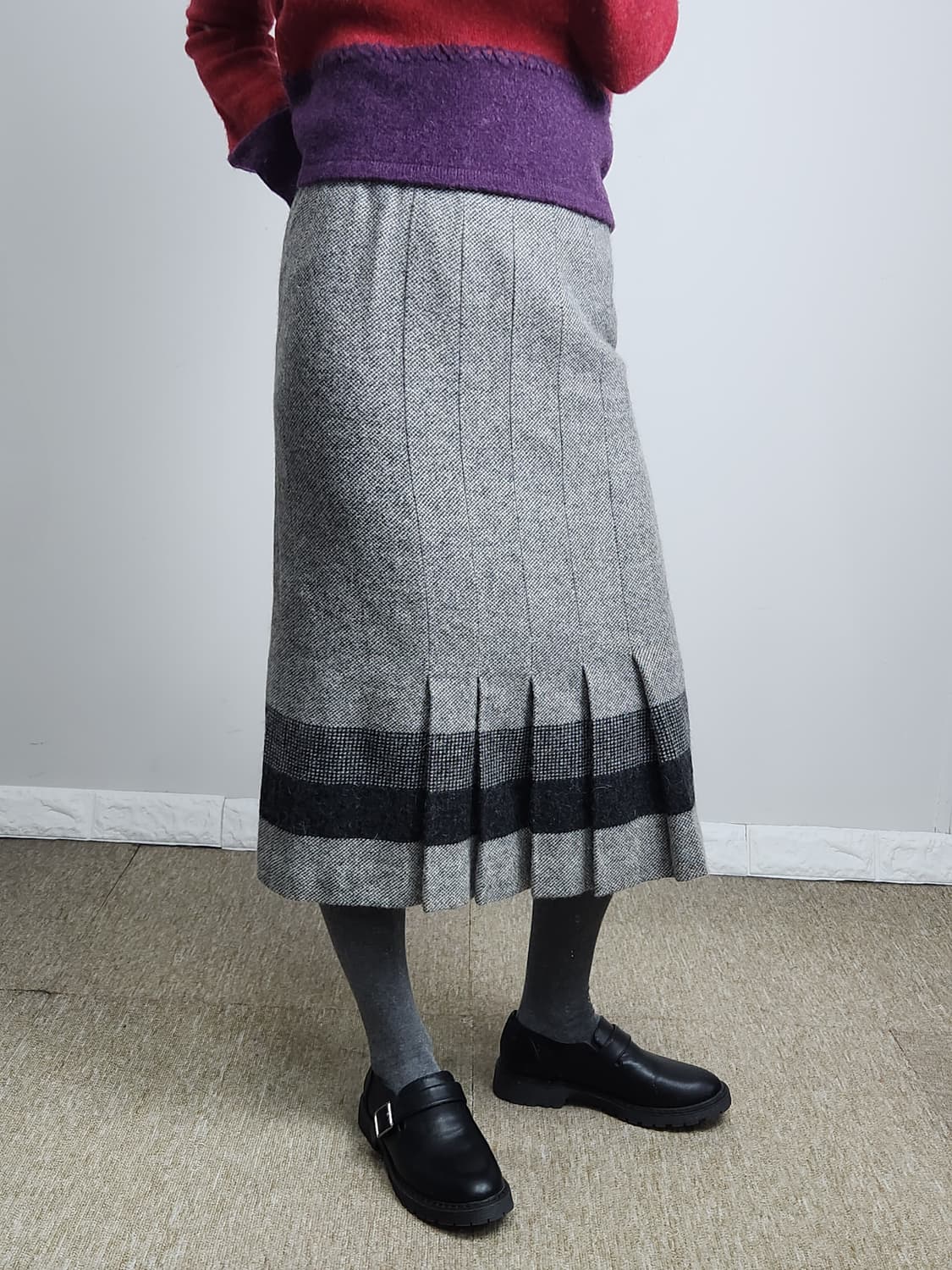 플리츠 울 스커트 상품이미지4