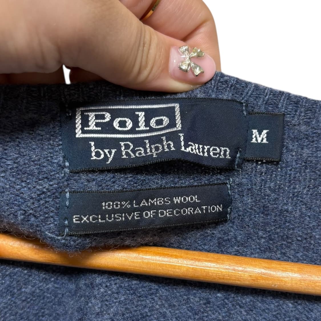 3770 폴로 랄프로렌 블루 v넥 니트 상품이미지4