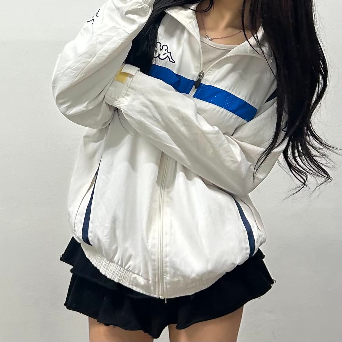 카파 올드스쿨 화이트 윈드브레이커 자켓(L) 상품이미지2