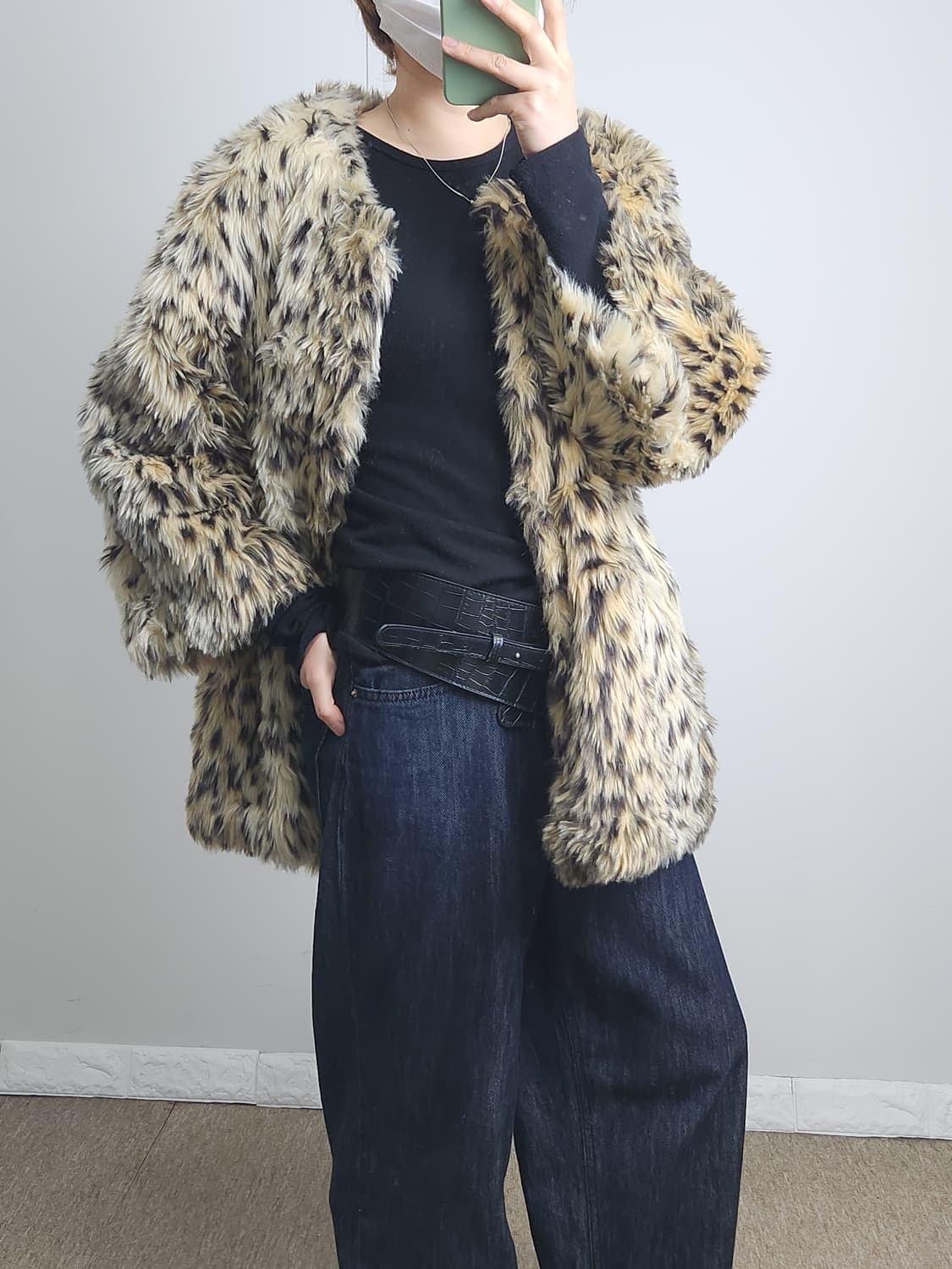 (giordano JP)레오파드 퍼 자켓 상품이미지2