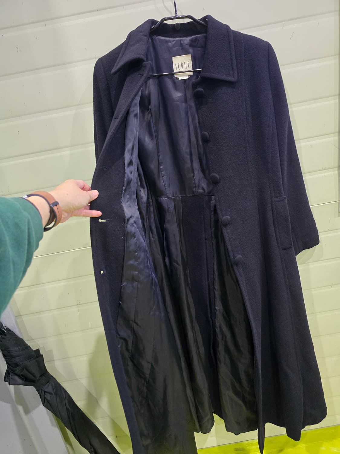 SERGE 블랙 롱 모직 코트  상품이미지7