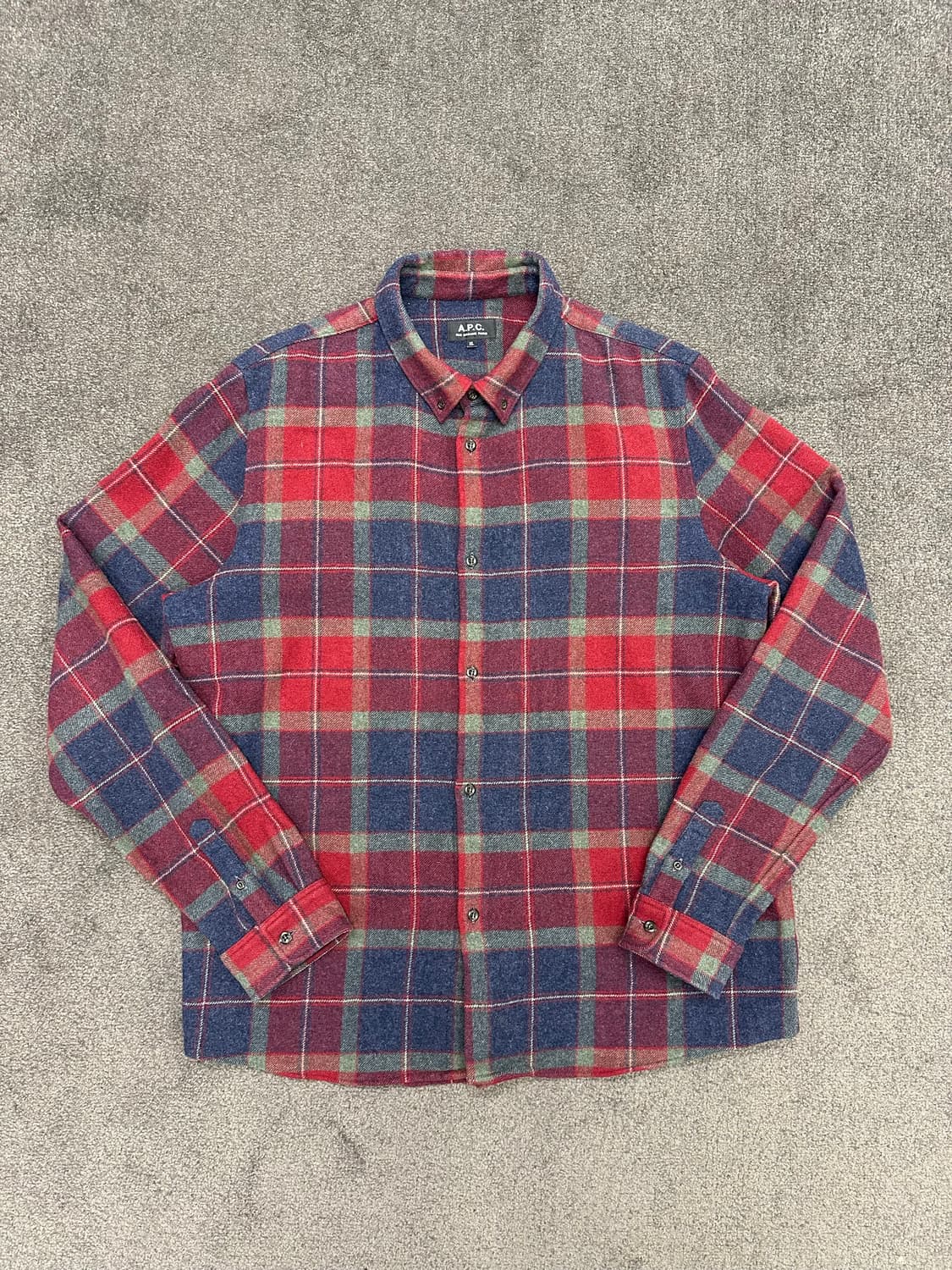 A.P.C. 남성 체크 셔츠 XL 상품이미지1