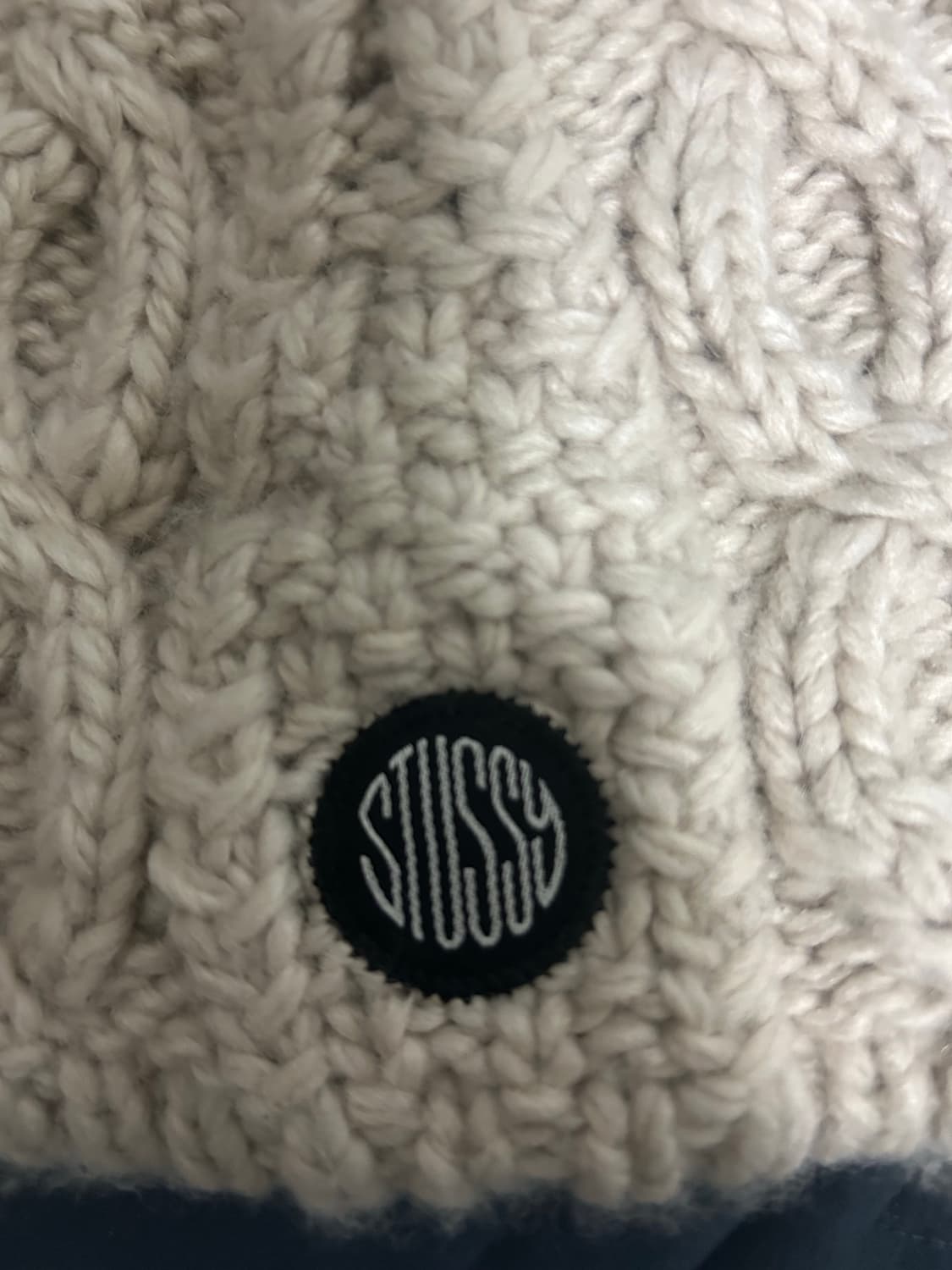 급처! 스투시 케이블니트 비니 내추럴 상품이미지3