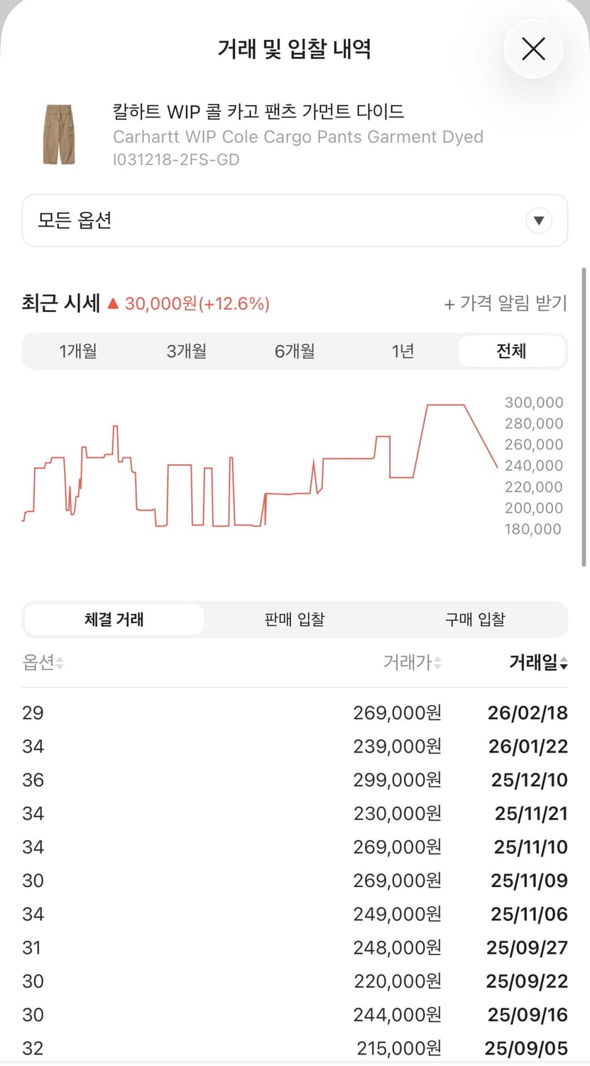 [28]칼하트 WIP 콜 카고 팬츠 가먼트 다이드 카고바지 상품이미지10