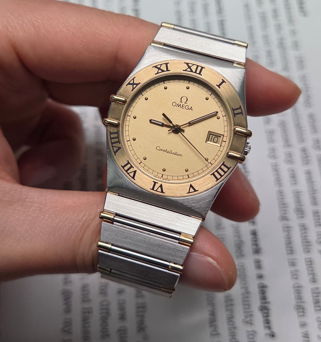 빈티지 오메가 컨스틸레이션 샴골판 골드콤비 하프바 쿼츠 브레이슬릿 ver 상품이미지4