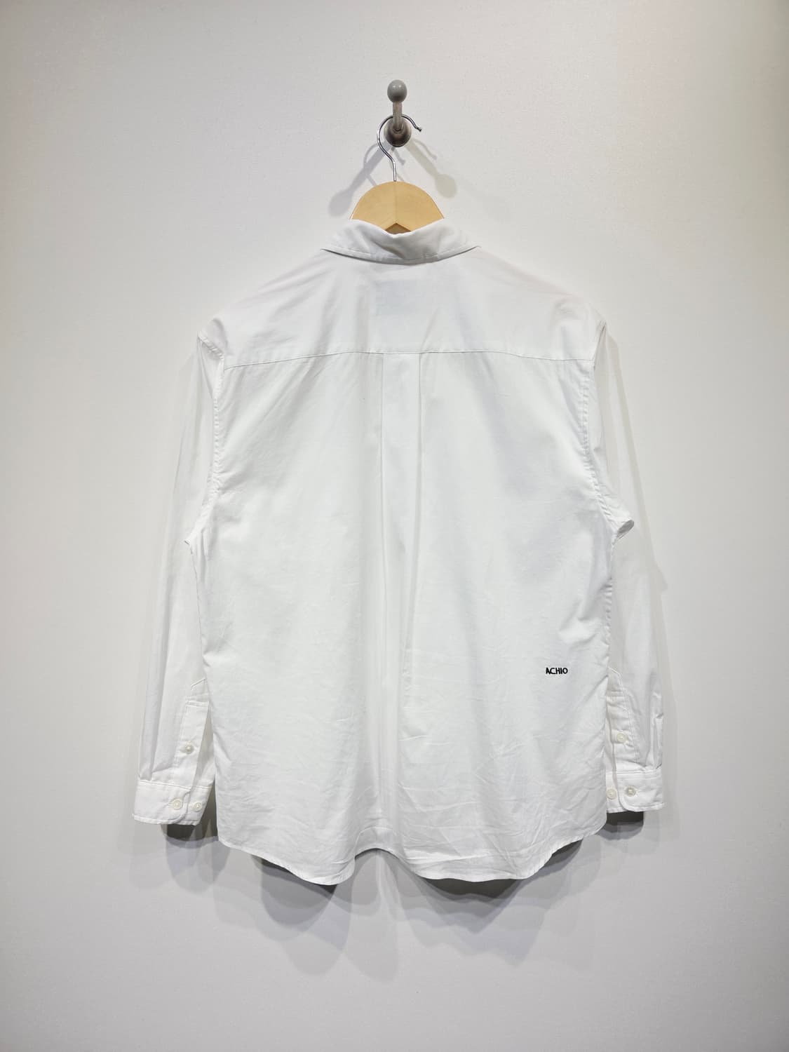 ACHIO 아치오 코튼 화이트 긴팔 셔츠 상품이미지6