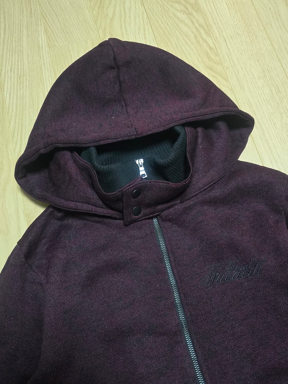 In the attic 인더애틱 레터링 니트레이어 집업 자켓 L 상품이미지2