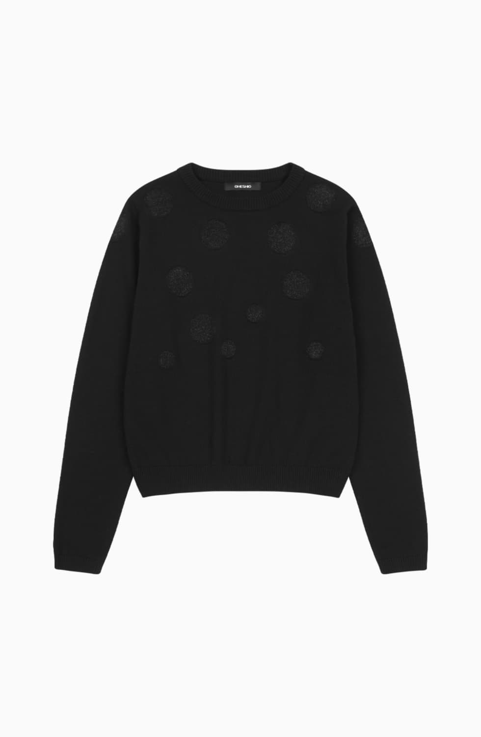 오헤시오 DOT GLITTER KNIT, BLACK 상품이미지1