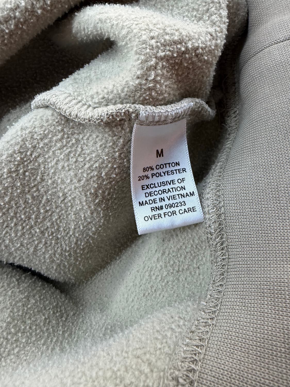 M/ 피어오브갓 에센셜 프론트로고 기모 후드티 상품이미지8