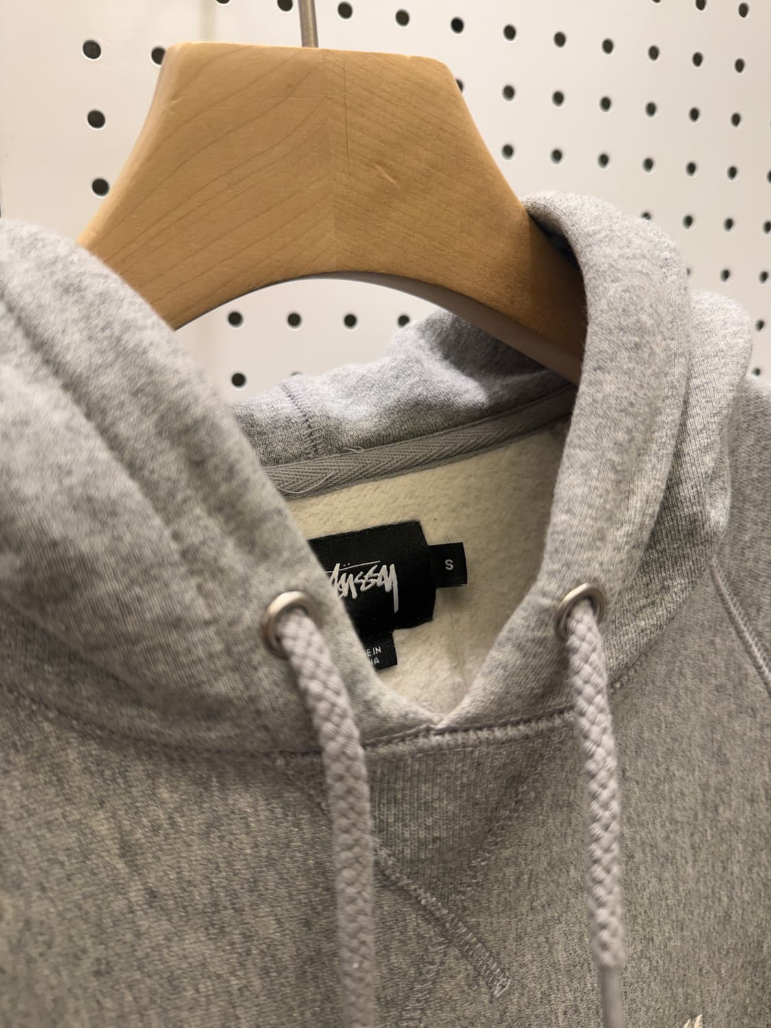 스투시 스몰 로고 그레이 후드티 U487 상품이미지5