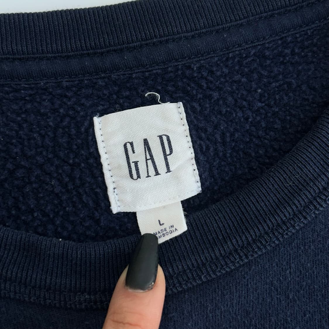 GAP 갭 화이트로고 네이비 맨투맨 상품이미지5