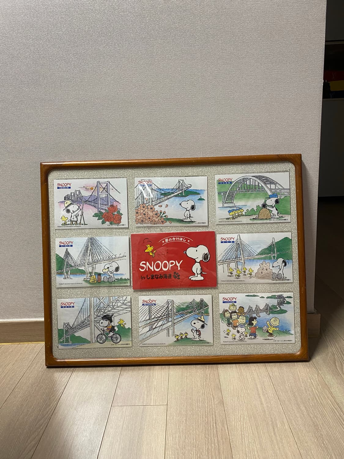 🐾 SNOOPY in 시마나미카이도한정 포스트카드 8종 액자 세트 상품이미지4