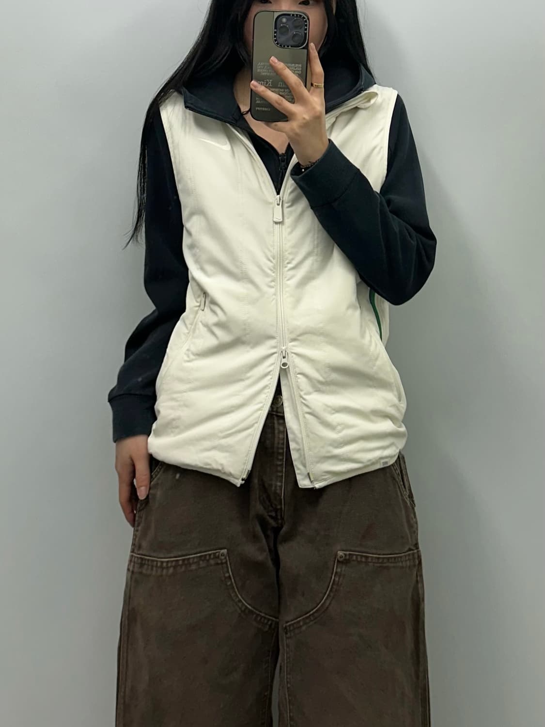 나이키 투웨이 화이트 경량 조끼패딩 상품이미지1