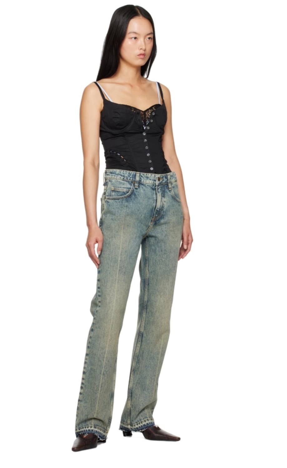 Erl 이알엘 빈티지 워싱 플레어 데님 30 상품이미지8