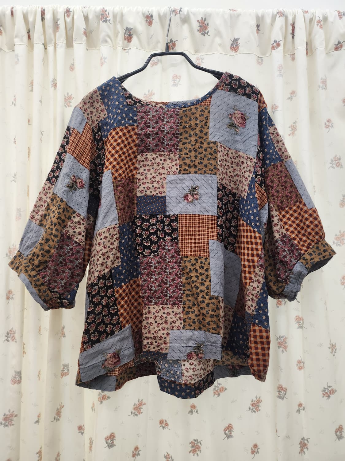 (카모메산장) 패치 블라우스  상품이미지1