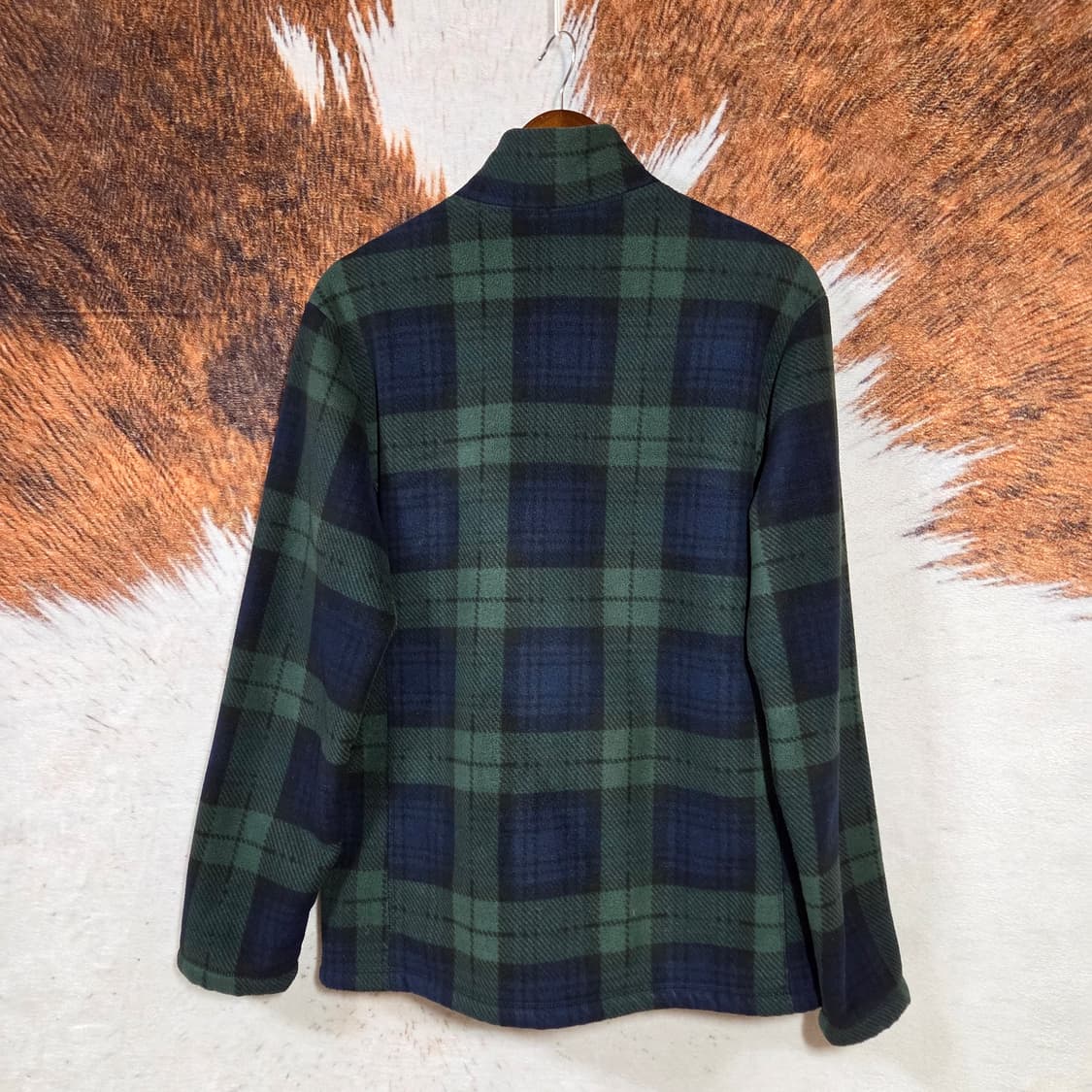 그린 타탄체크 후리스 플리스 자켓 상품이미지4