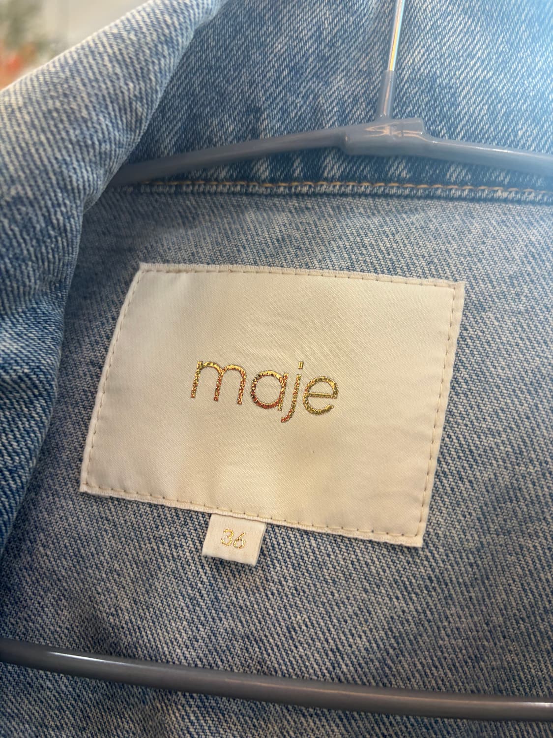 마쥬 자수 데님 청자켓 상품이미지2