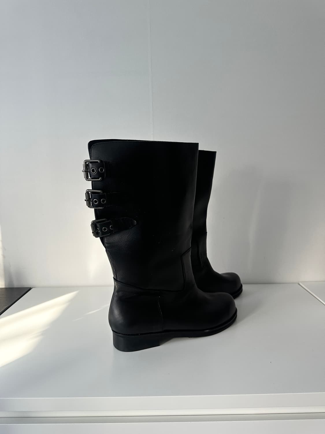 문선 MOONSUN 블랙 롱 부츠(280) 상품이미지5