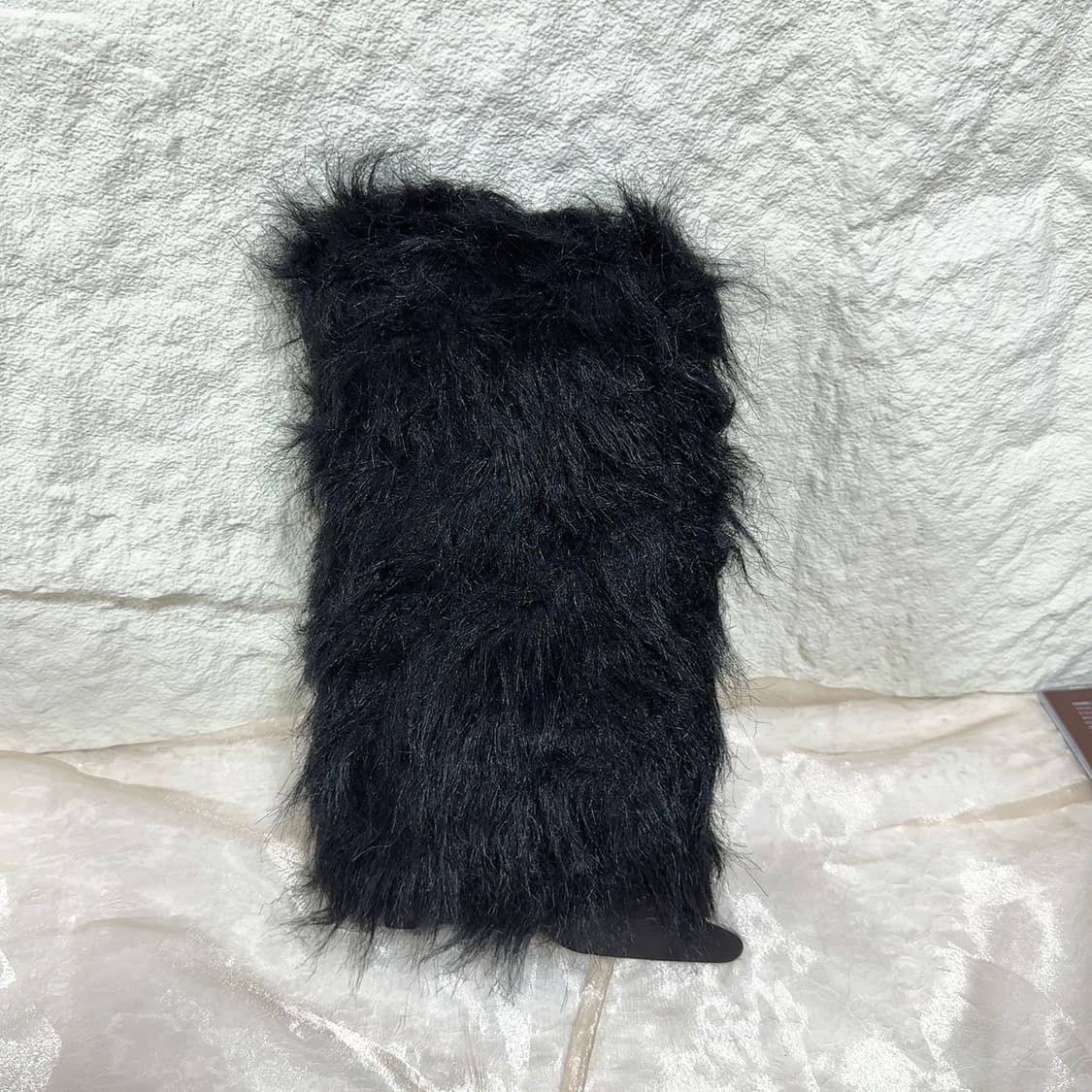 빈티지 Y2K 두툼한 퍼 블랙 레그워머 발토시 상품이미지1