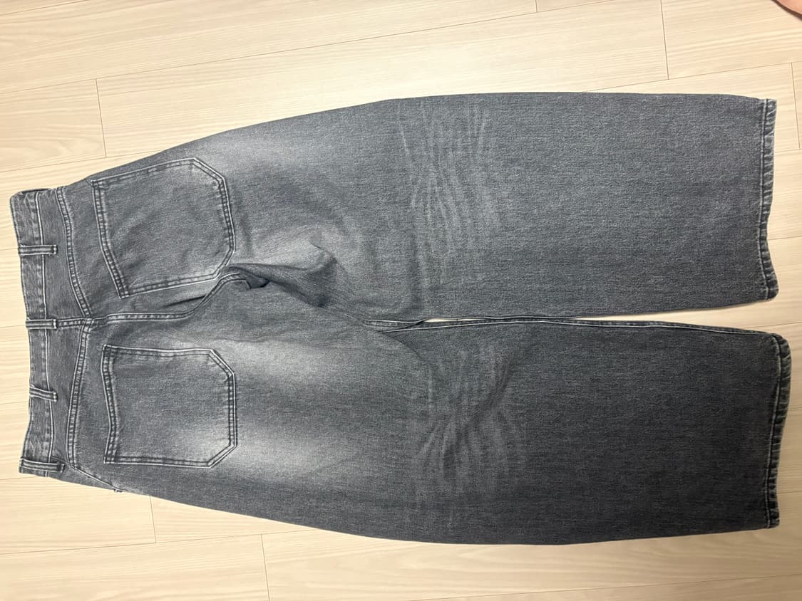 해칭룸 와이드 커브진 워시드 블랙 4사이즈 상품이미지2