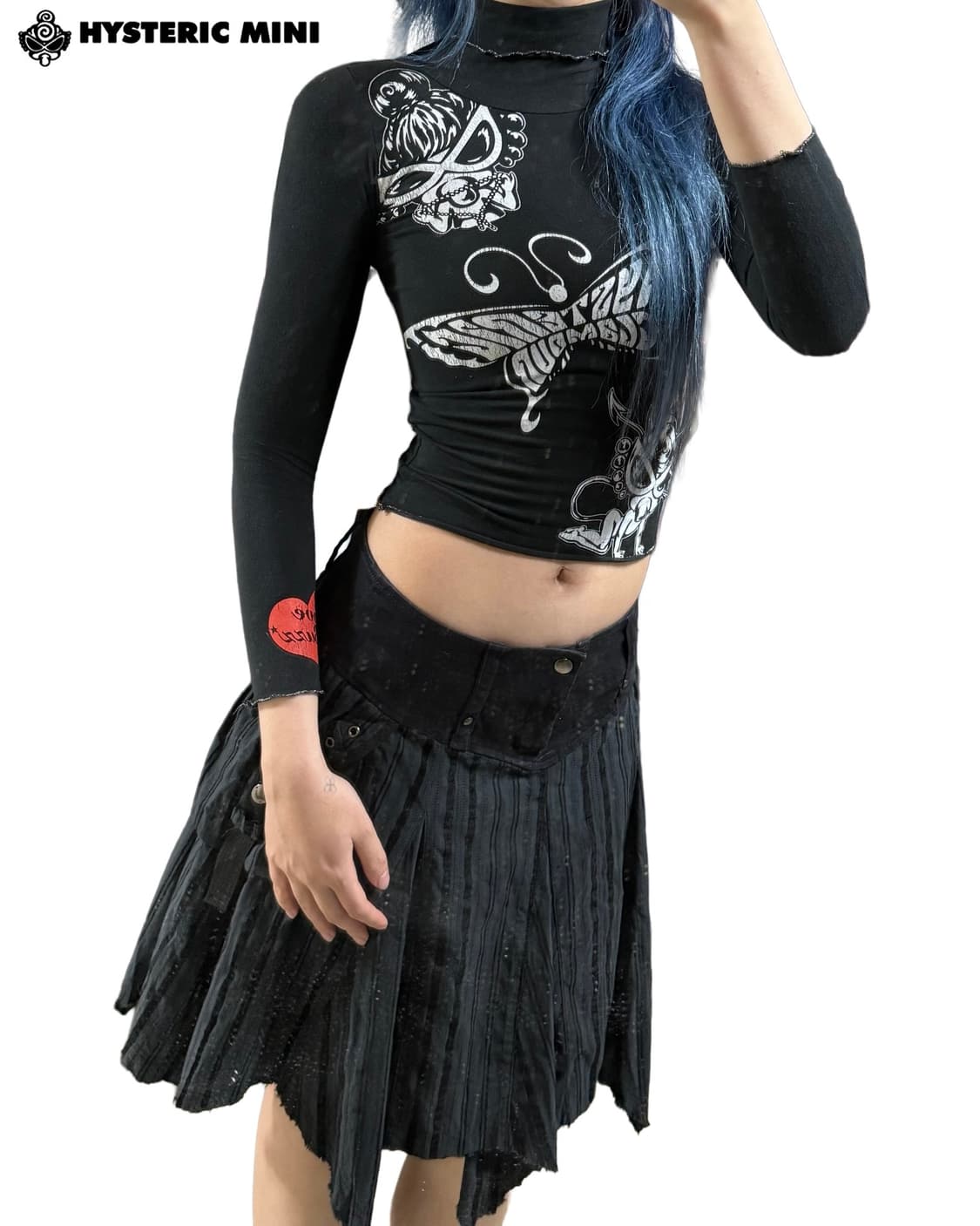 (레어) 히스테릭 글래머 버터플라이 프릴 목폴라 상품이미지7