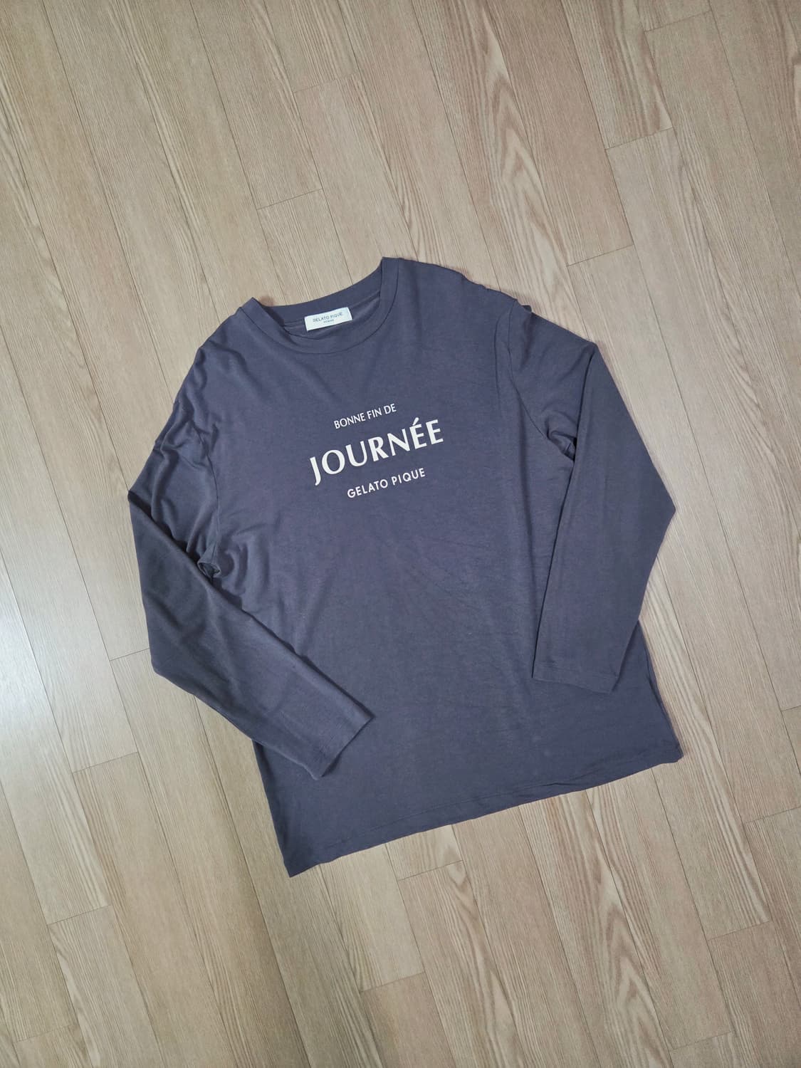GELATO PIQUE 그레이 롱 슬리브 티셔츠 상품이미지1