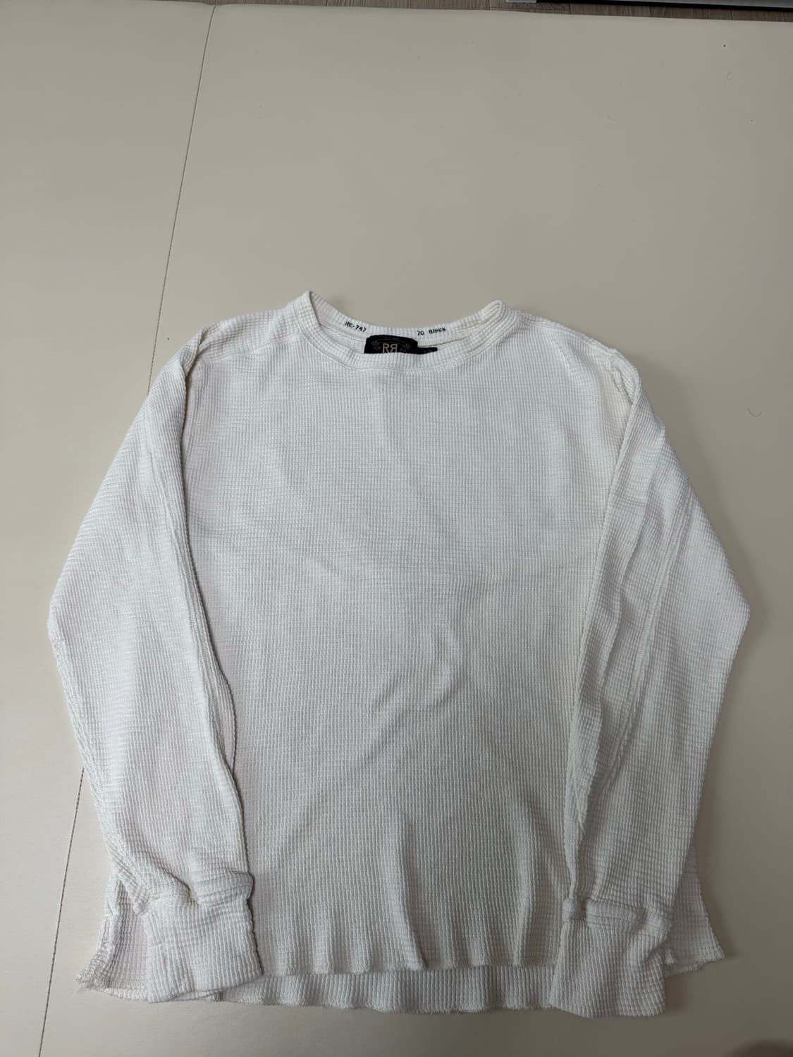 L 더블알엘 와플 크루넥 티셔츠 화이트 상품이미지1