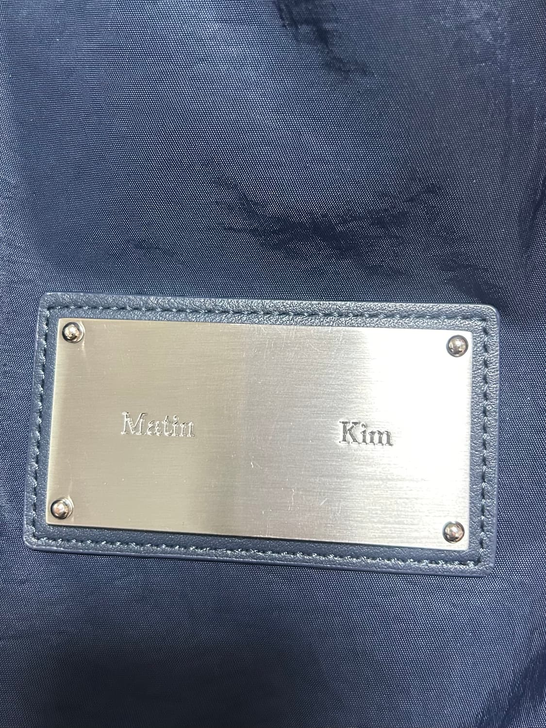 마뗑킴 패브릭 뉴 쇼퍼백 네이비 보부상백 상품이미지5