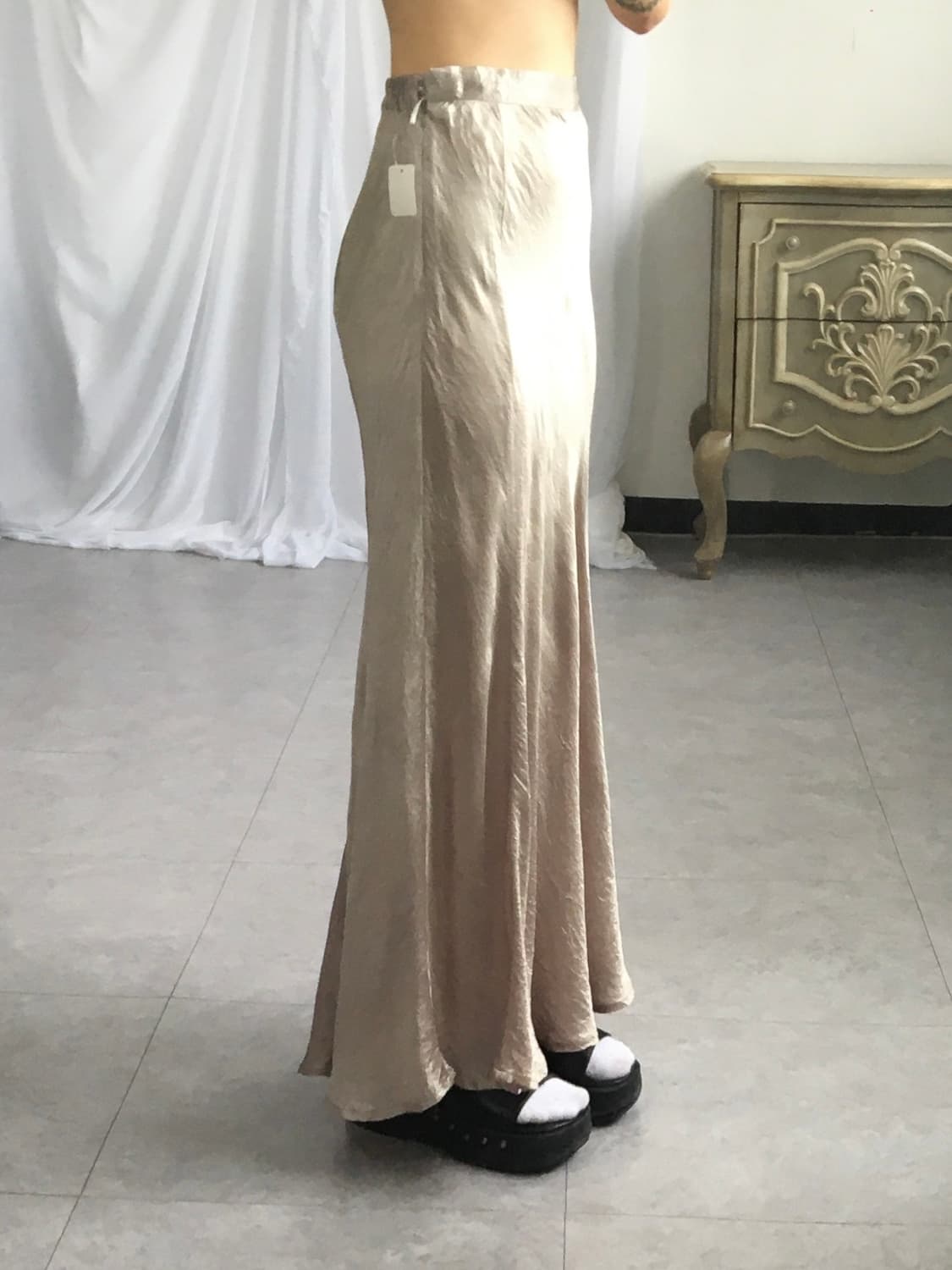 Glossy long skirt 상품이미지7