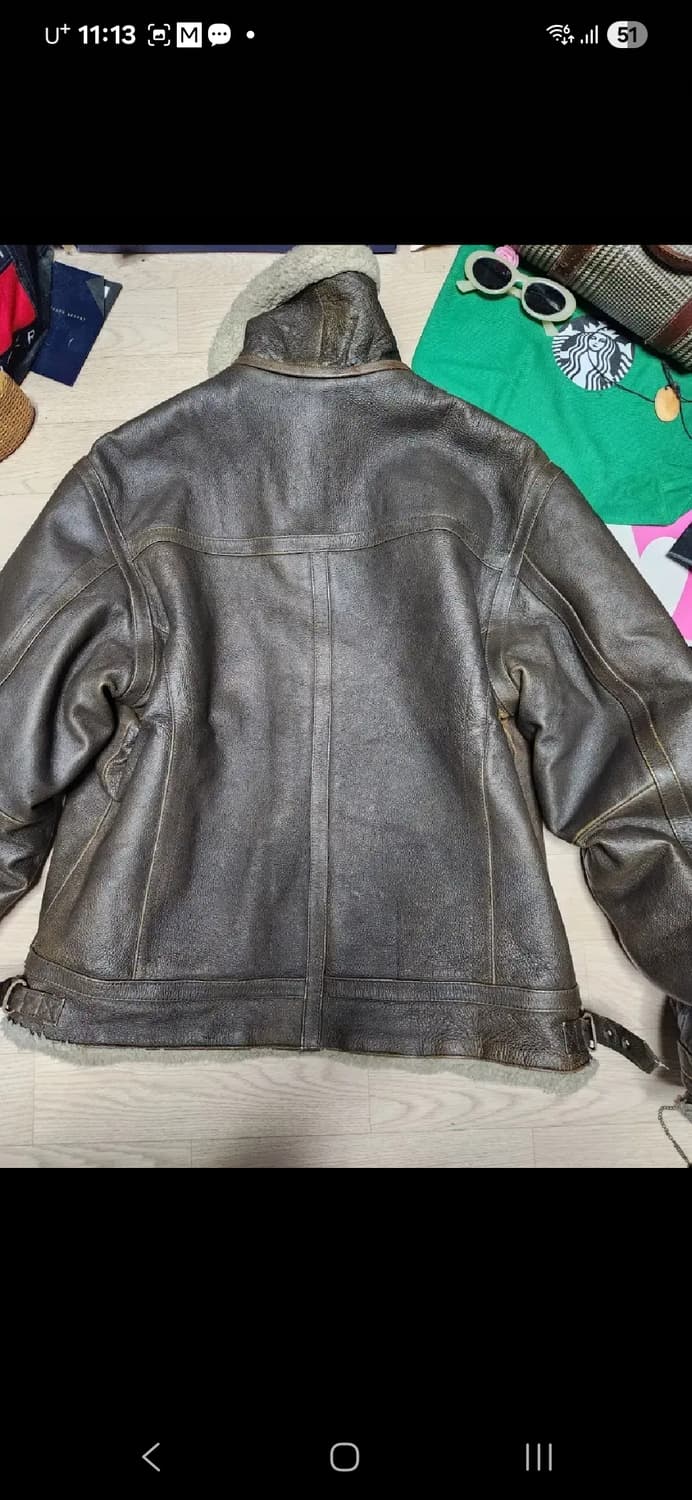 U.S WILSONS LEATHER 무스탕 점퍼 가죽자켓 쉐르파 레더 상품이미지6