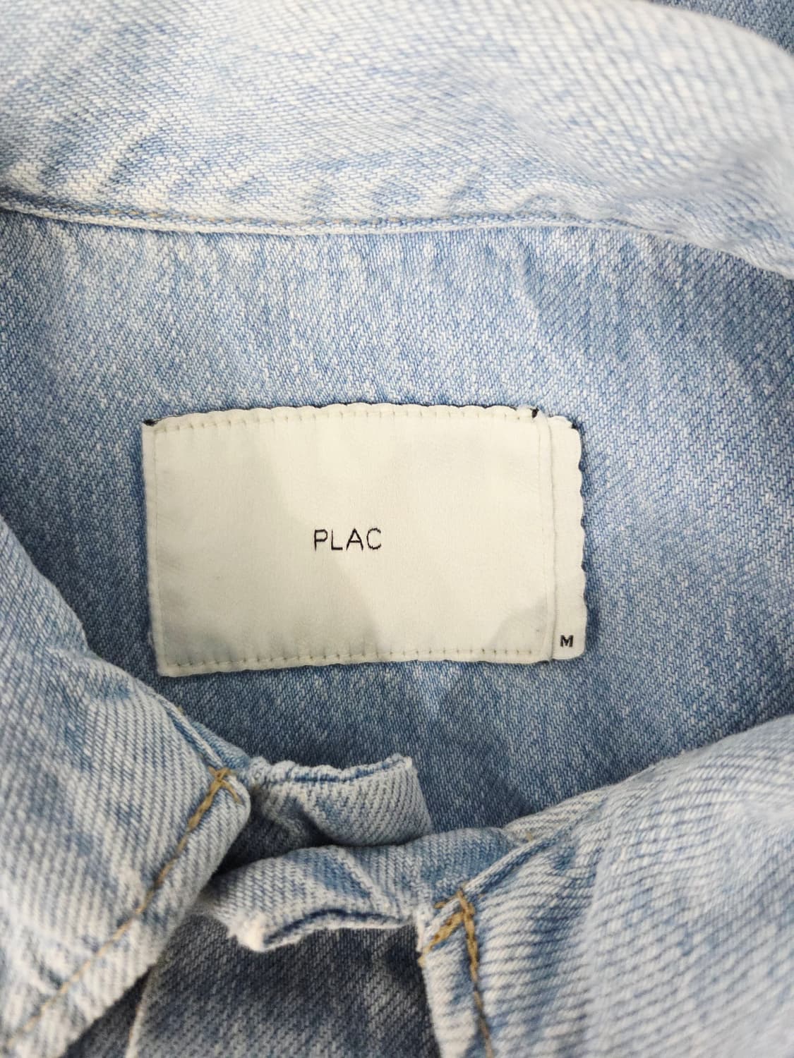 PLAC 플랙 뒷면 레터링 연청 데님 자켓 상품이미지7