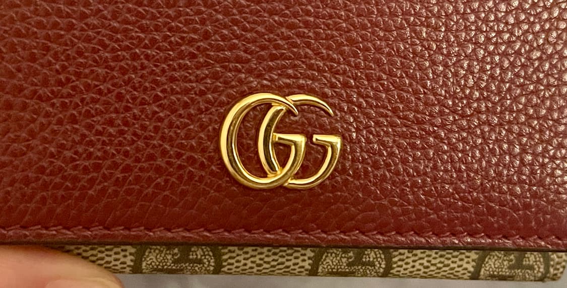 Gucci 구찌 GG 마몽 바이컬러 카드 지갑/버건디 상품이미지3