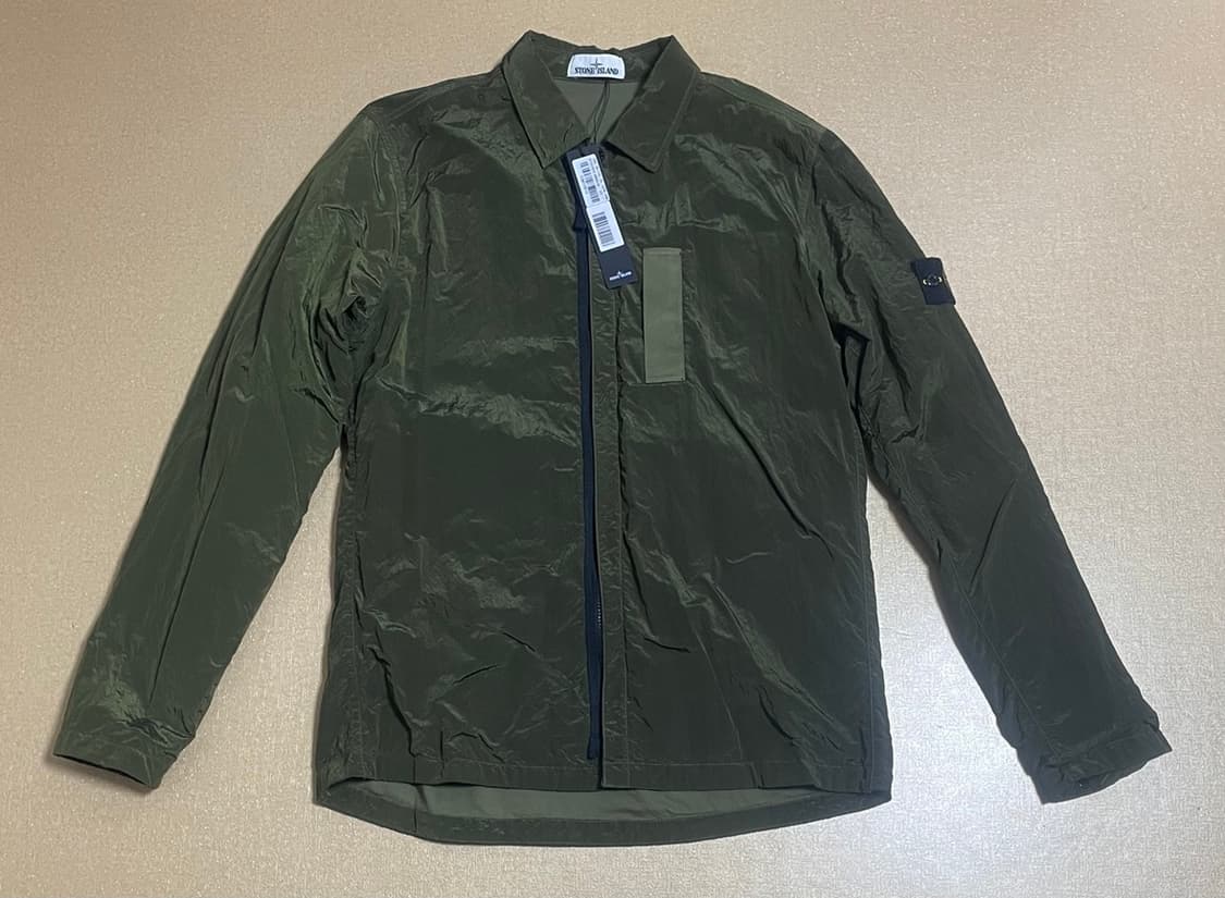 스톤아일랜드 나일론 메탈 오버셔츠 카키 상품이미지8