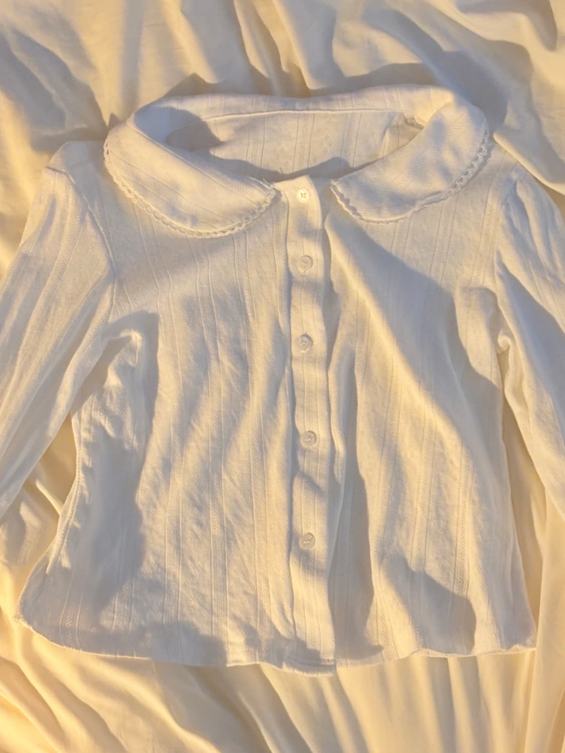 빈티지 아일렛패턴 카라 셔츠 블라우스 / 히메갸루 핀터깔 핀터레스트 상품이미지1